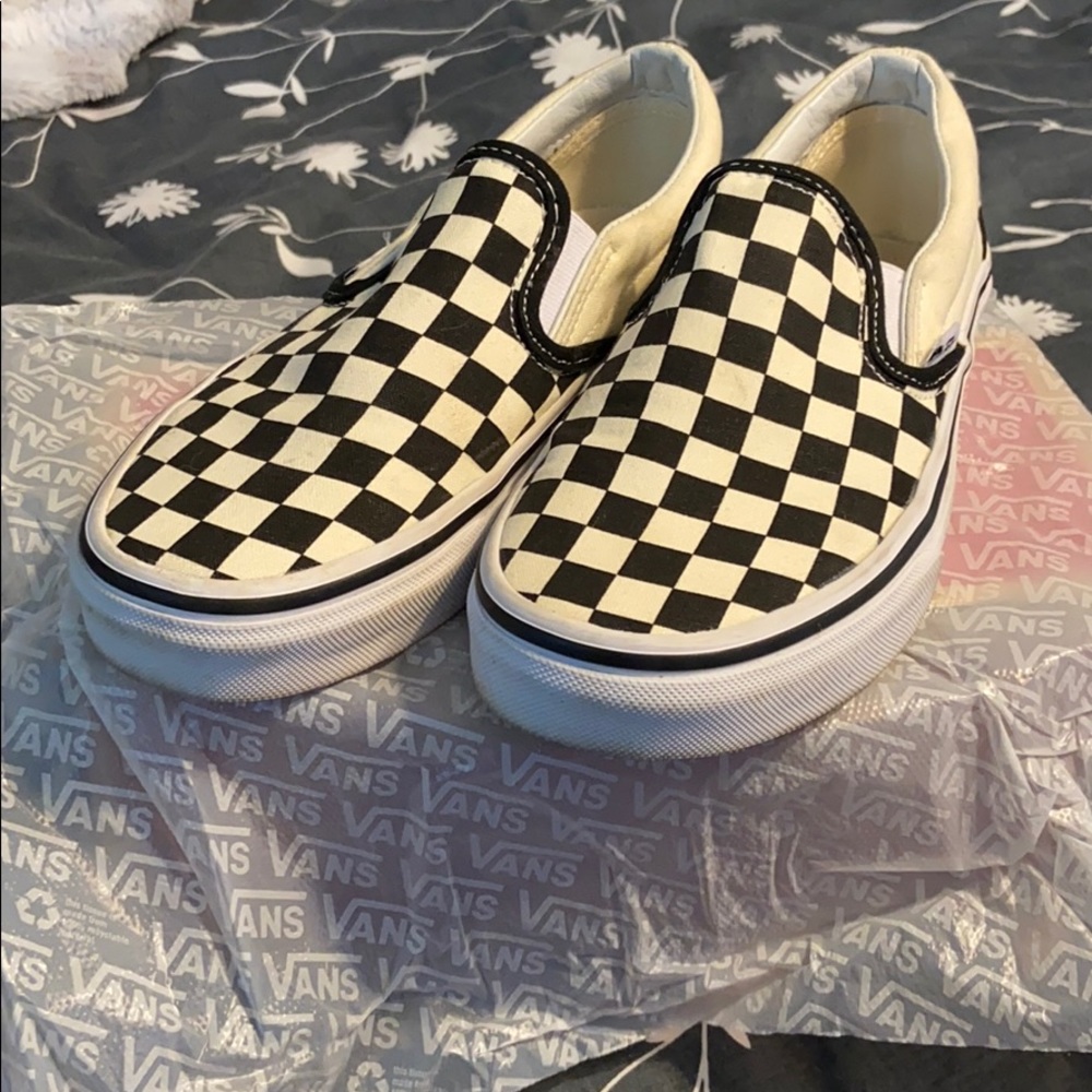 Like new checkered vans